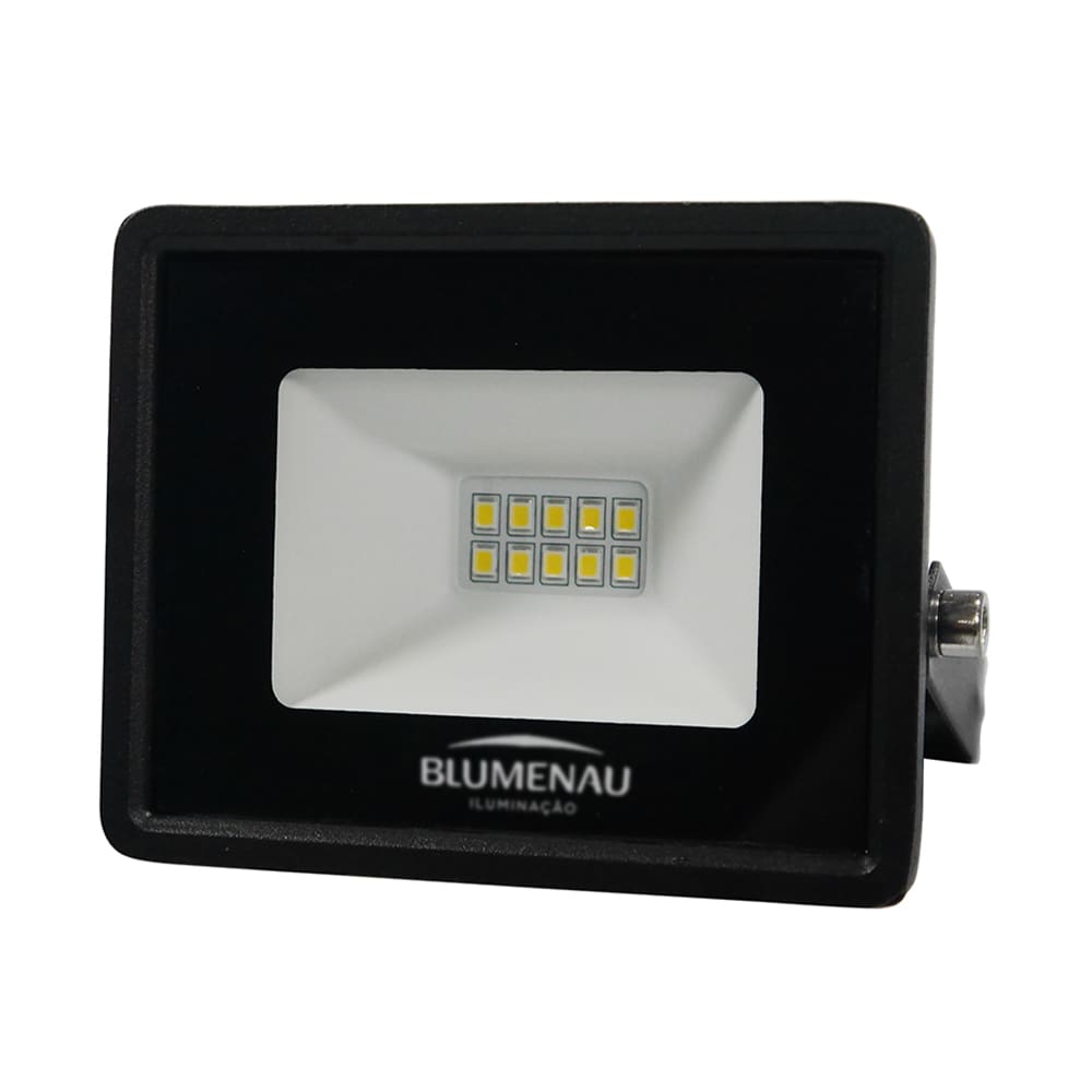 Refletor Blumenau de Led Slim 10W Verde Preto Bivolt