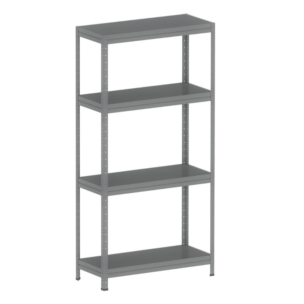 Estante De Aço Multiuso Pesada Cinza 185X92x40 4 Prateleiras Pandin