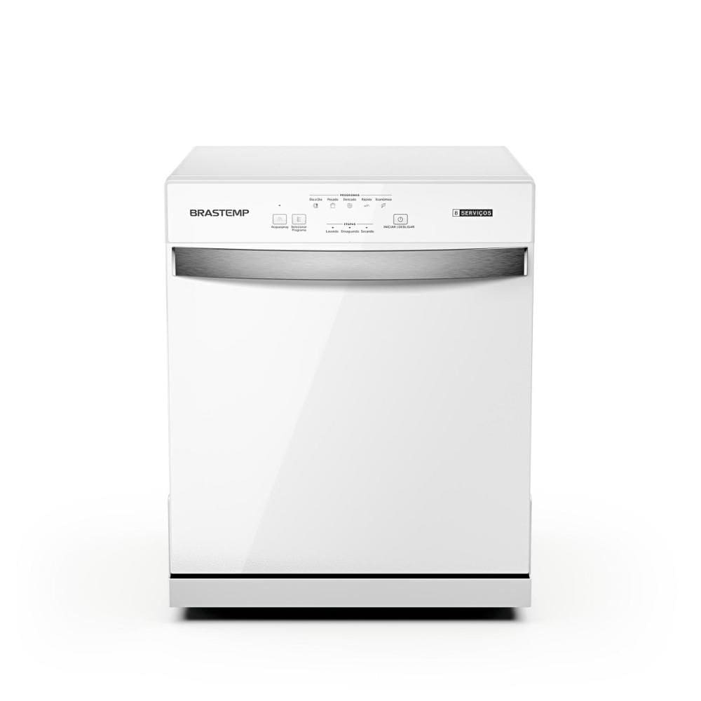 Lava-Louças Brastemp 8 Serviços com Ciclo Pesado Cor Branca BLF08BBANA - 127V