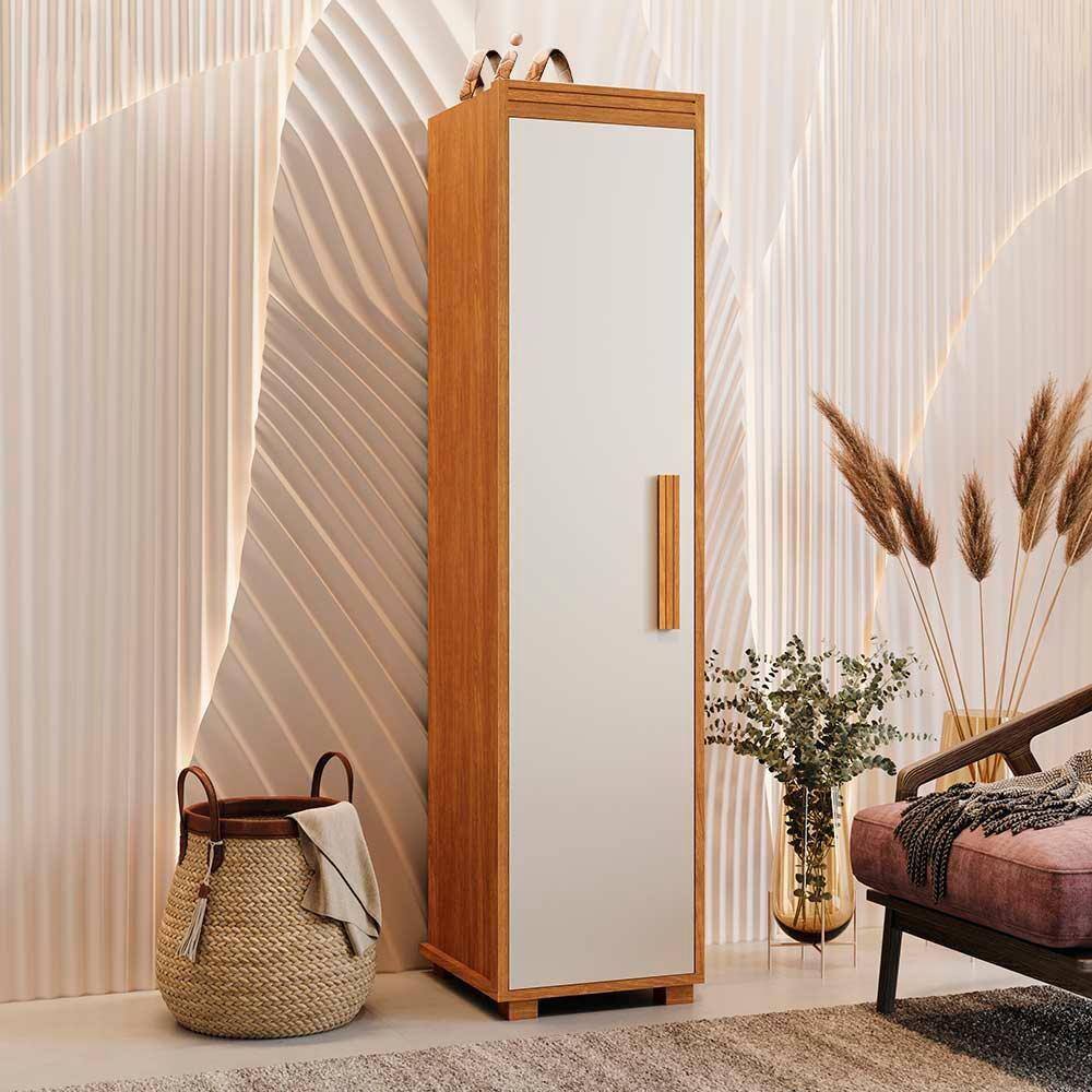 Armário Multiuso 1 Porta Nature Off White | Extra