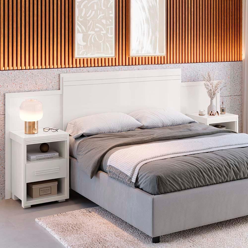 Cabeceira Casal E Queen Size Com 02 Mesa | Extra