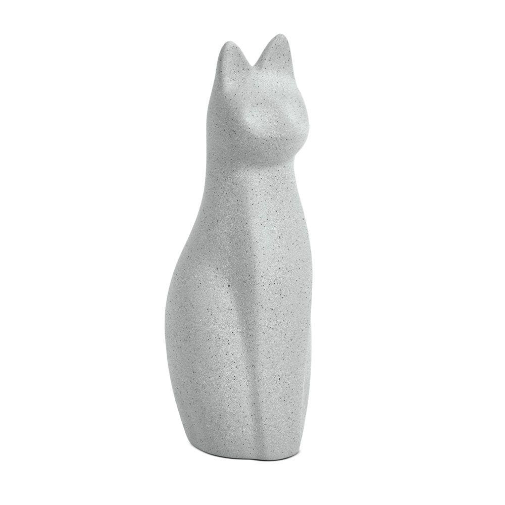 Escultura Decorativa Gato em Cerâmica Cinza 28cm 17546 Mart