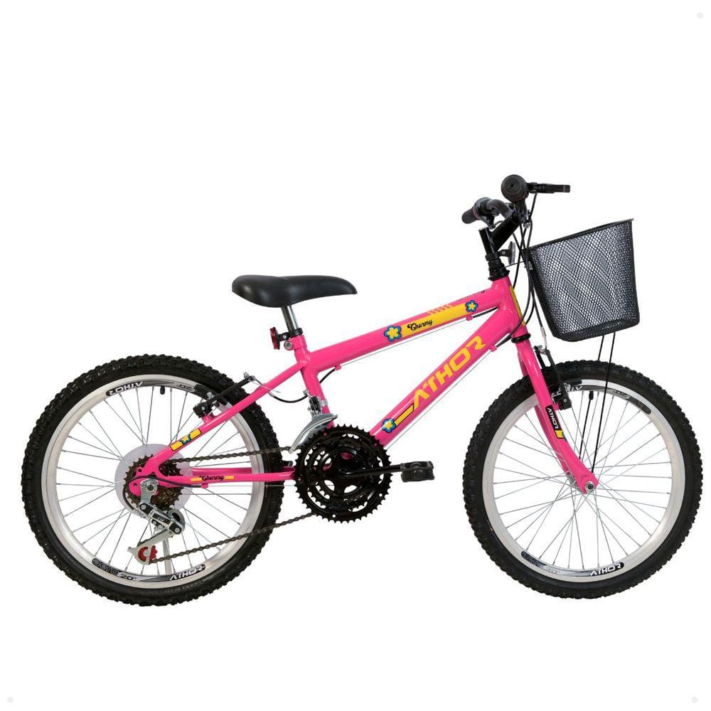 Bicicleta Athor Mtb 18/M Charmy 2023 Feminino C/ Cestão Rosa