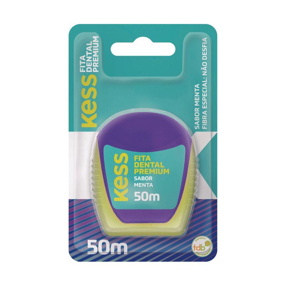 Fita Dental Premium Kess Sabor Menta 50M Cód.2008