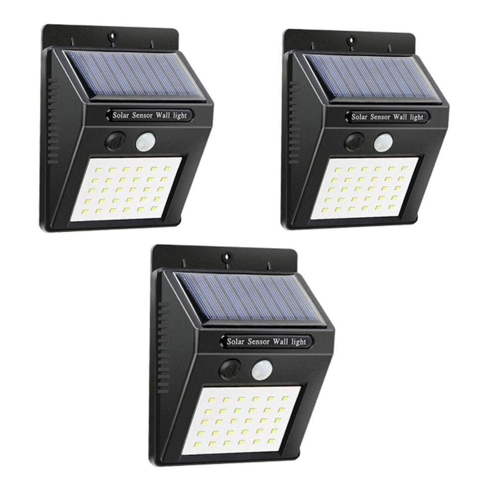 Luminária Sensor de Movimento Solar 30 LEDs - Branco Frio