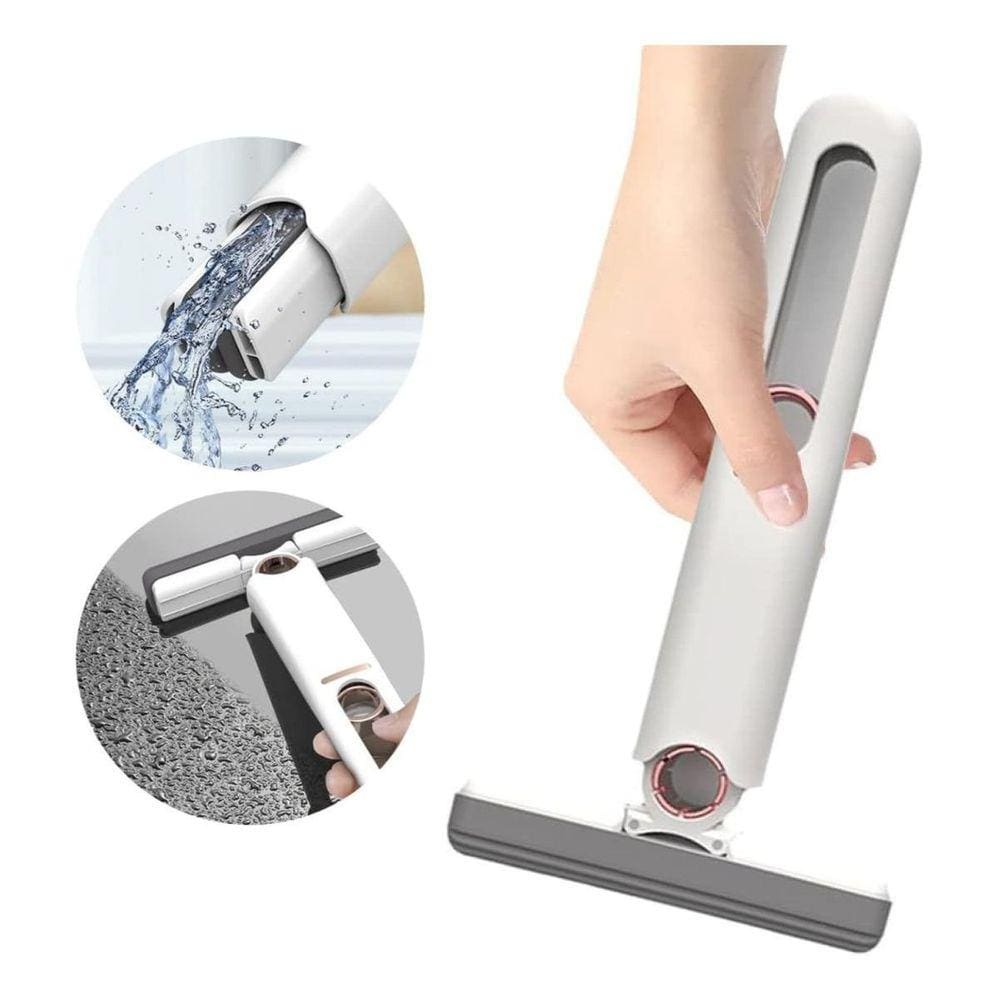 Rodo Portátil Mini Mop Limpeza 30cm Branco