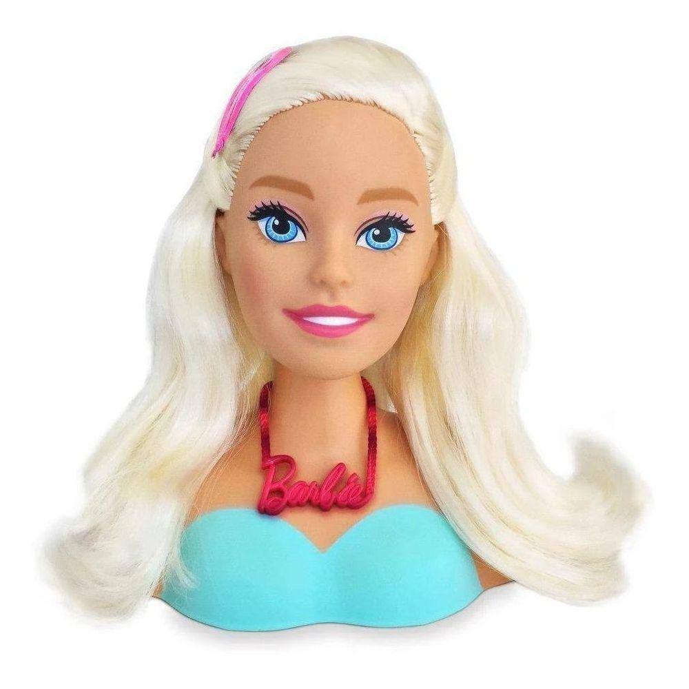 Boneca Cabeça Busto Barbie Com Acessórios P/ Pentear Maquiar 21 Peças em  Promoção é no Buscapé