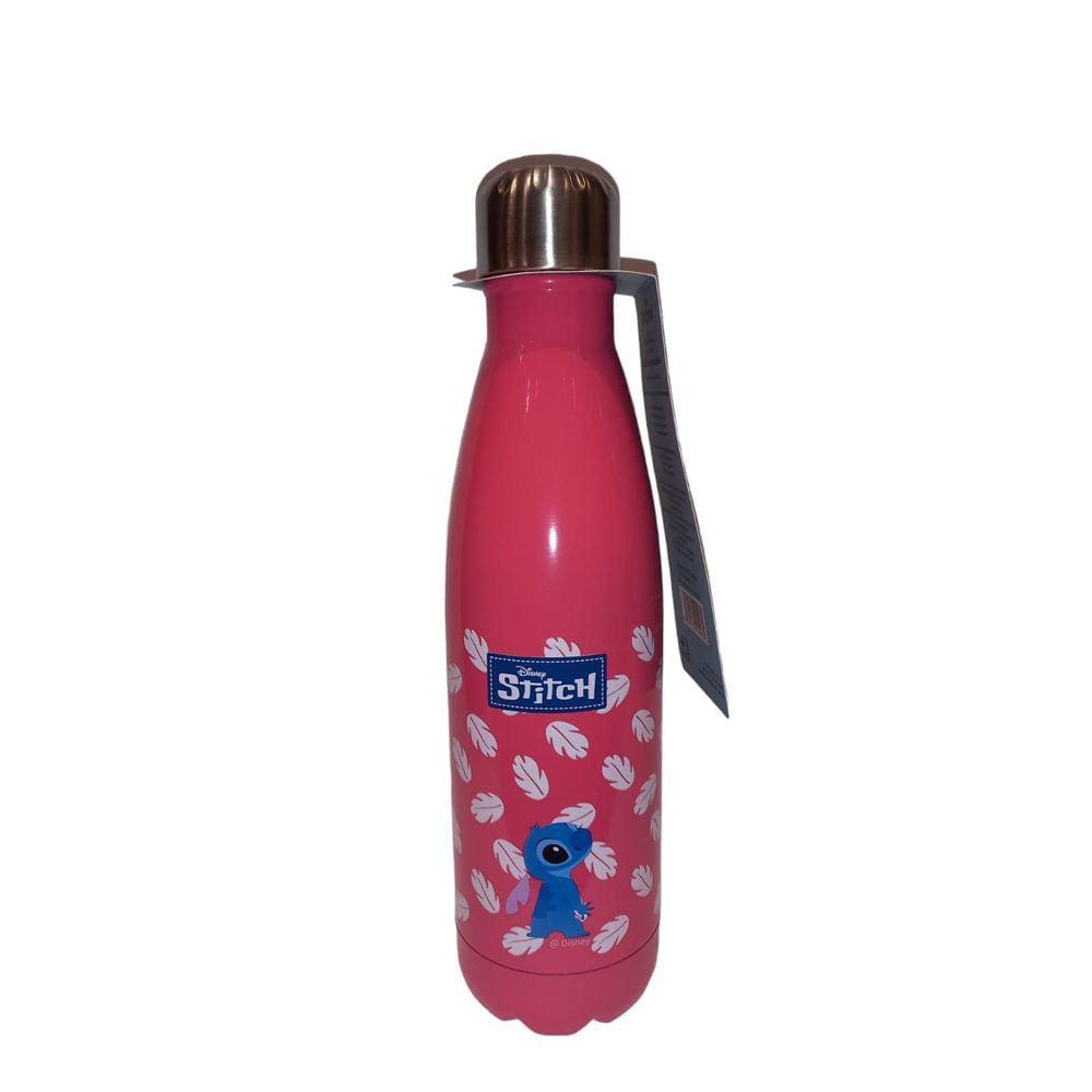 Garrafa Aço Inox Stitch 500ml Rosa Antivazamentos