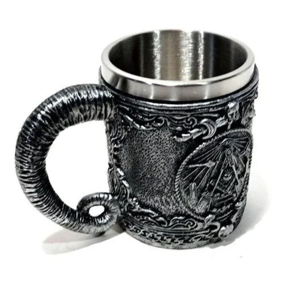 Caneca Para Chopp Maçonica 400Ml Inox