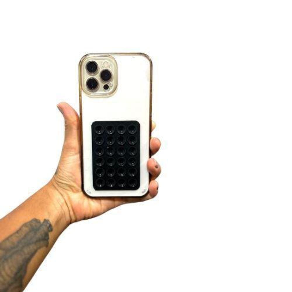 Suporte Silicone Ventosa Celular Superfície - PRETO