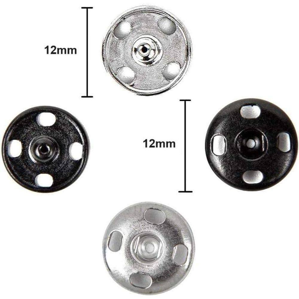 Colchete Pressão N.2 Níquel 12mm 20 Peças