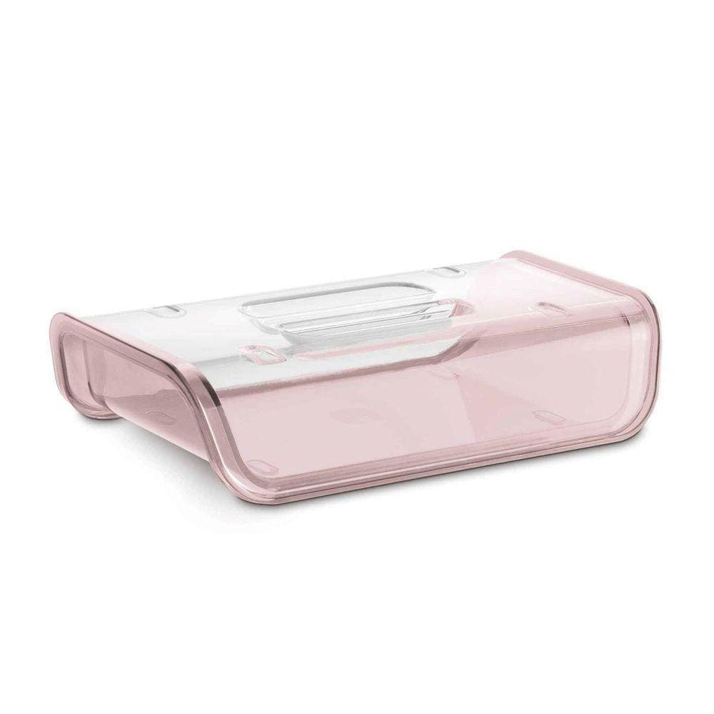Porta Frios Acrílico com Tampa UZ Armazena e Conserva Rosa