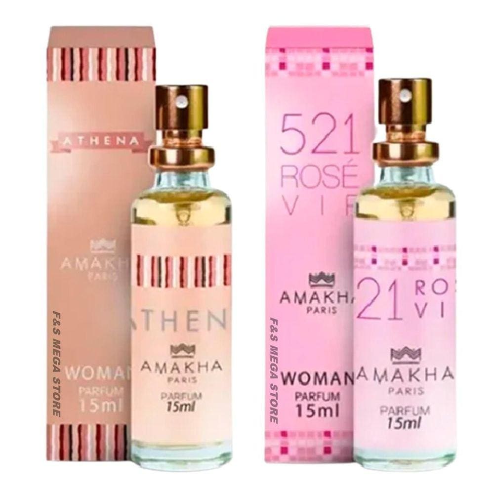 Kit Perfumes Femininos Athena e 521 Vip 15ml - Amakha Paris