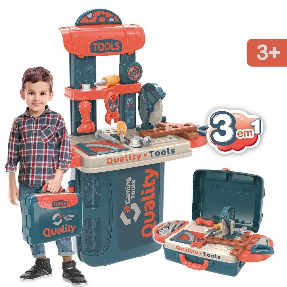 Maleta 3 em 1 Marceneiro Top Tools - Replay Kids