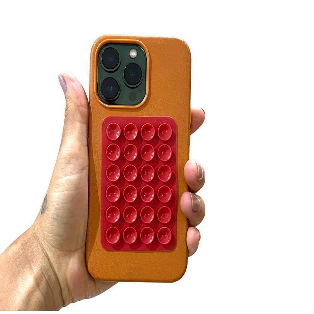 Suporte Ventosa Celular Tiktok Vermelho