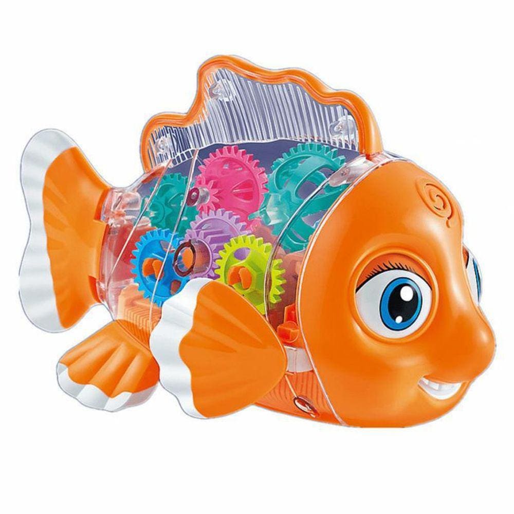 Brinquedo Snoopy Fish Transparente com Luzes - 19 cm
