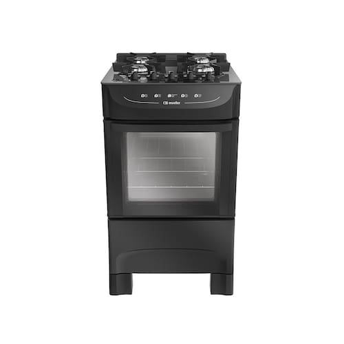 imagem-Fogão De Piso Mueller 4 Bocas Mesa De Vidro Preto MFV4BB - Bivolt