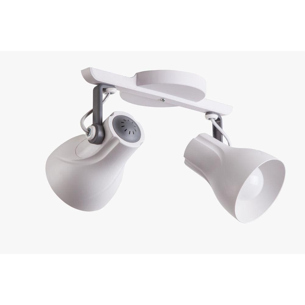 Spot Trilho Octa Plus Branco Detalhe Cinza 2xE27 - Startec