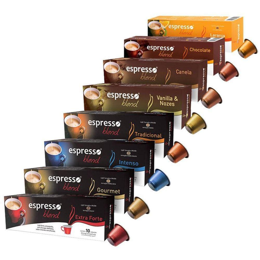 Mega Kit Espresso Blend Cápsulas Café Compatíveis Nespresso