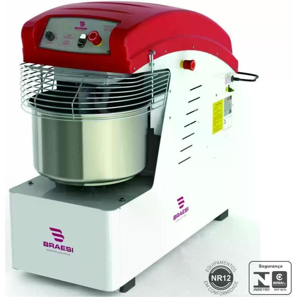 Amassadeira Espiral Braesi Aes-25 2 Velocidades Nr12 25kg 220v