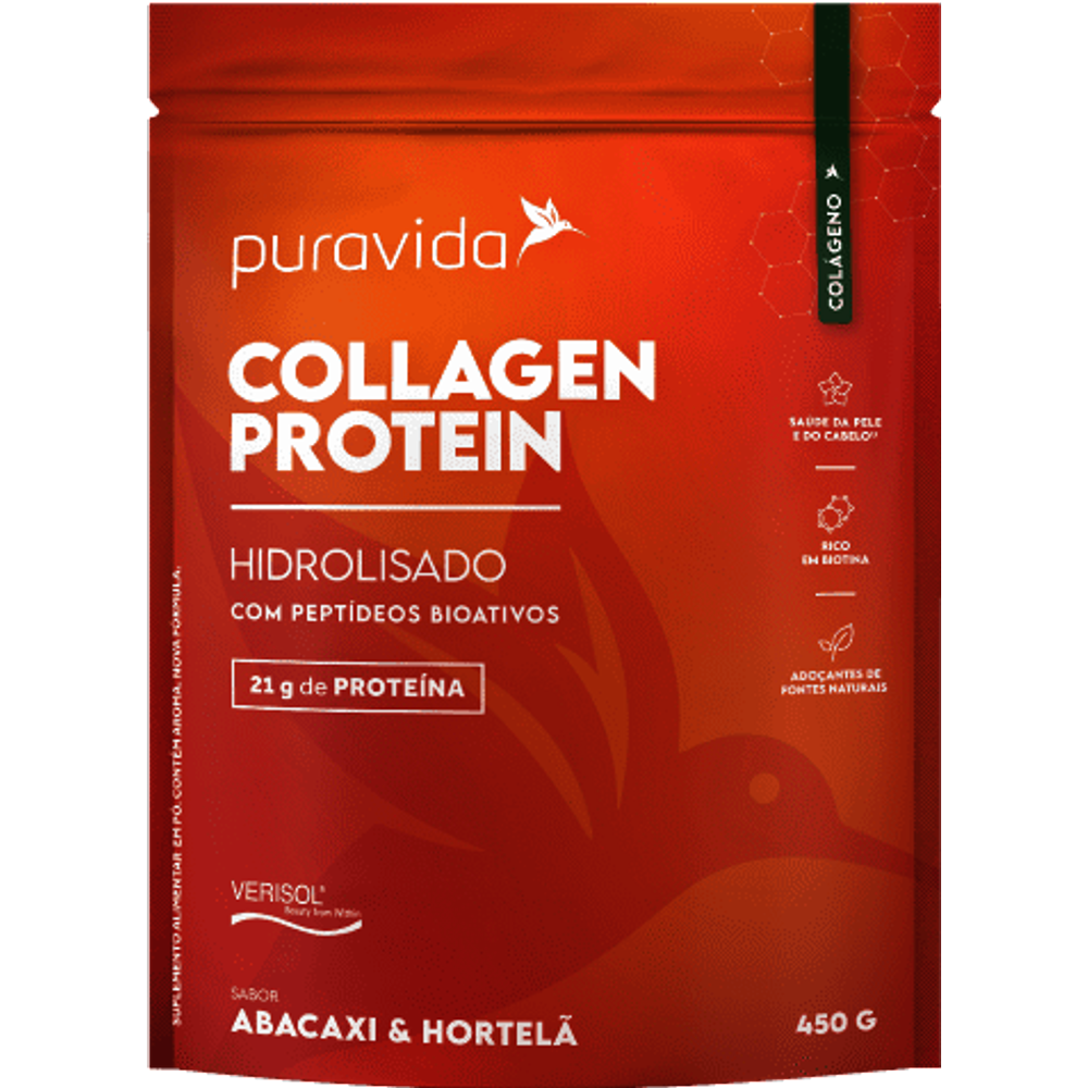 Collagen protein abacaxi 450g - Puravida