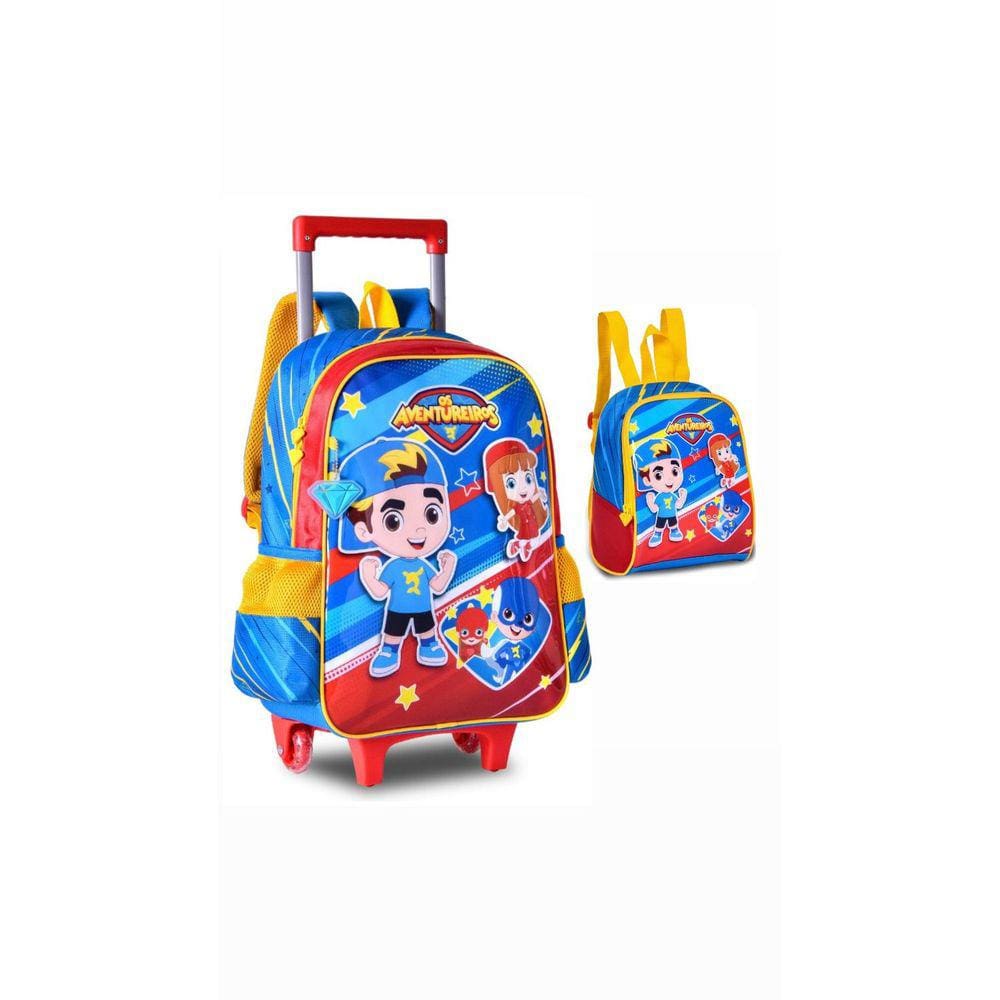 Mochila Infantil Escolar Luccas Neto Rodinha Aventureiros