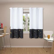 Cortina para Cozinha 2,20m X 1,45m Ilhós Estampada 