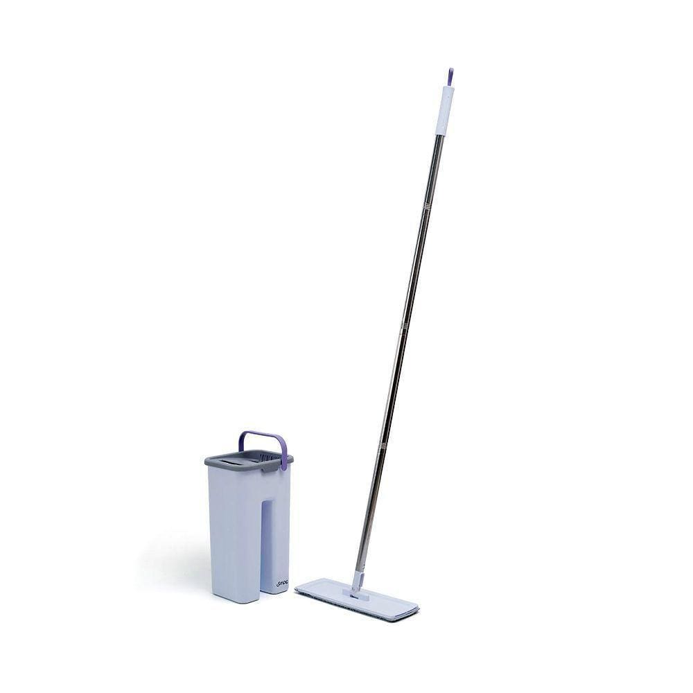 Mop Simplo Slim Com Balde Ultra Compacto E Esfregão De Microfibra