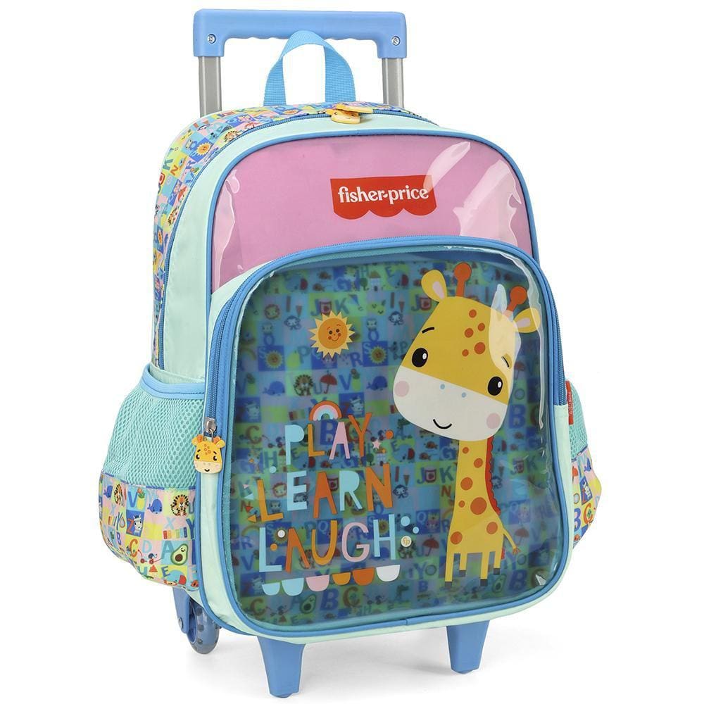 Mochila de Rodinhas Sem Alça Luxcel Fisher-Price Turquesa