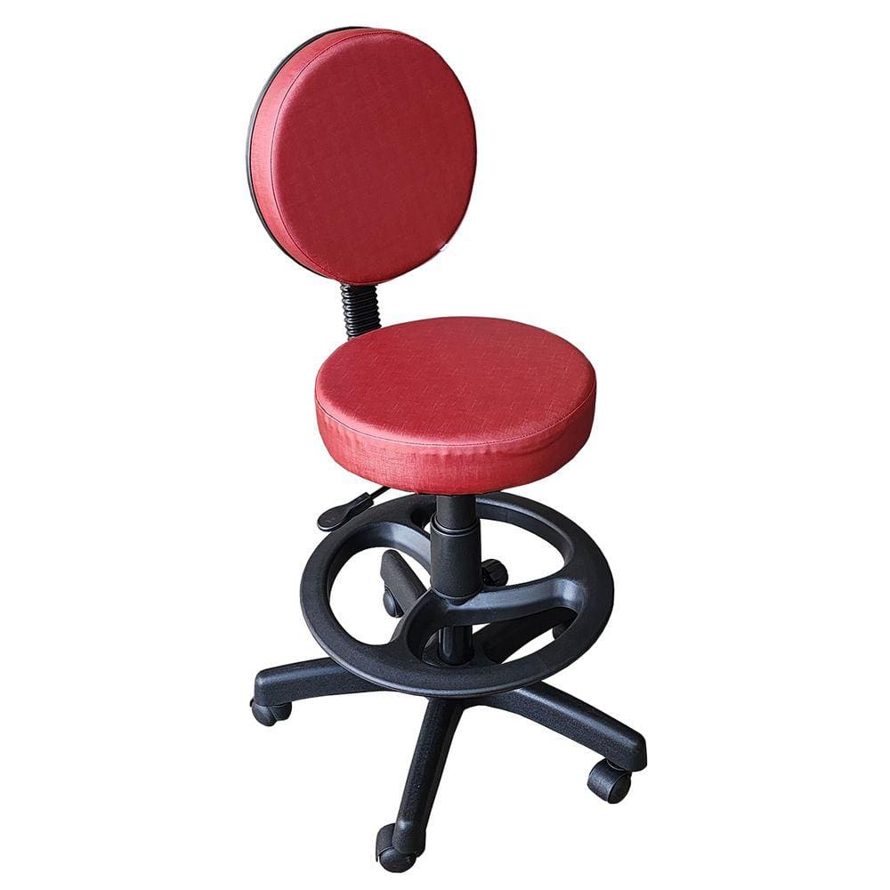 Cadeira Mocho Giratório COM ARO BORDÔ FACTO For-Ty