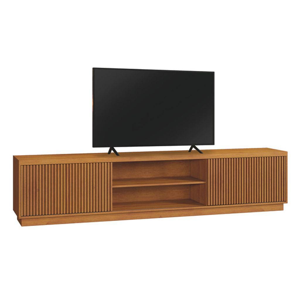 Rack Para Tv 75 Polegadas Ripado 2 Portas Valencia Naturalle