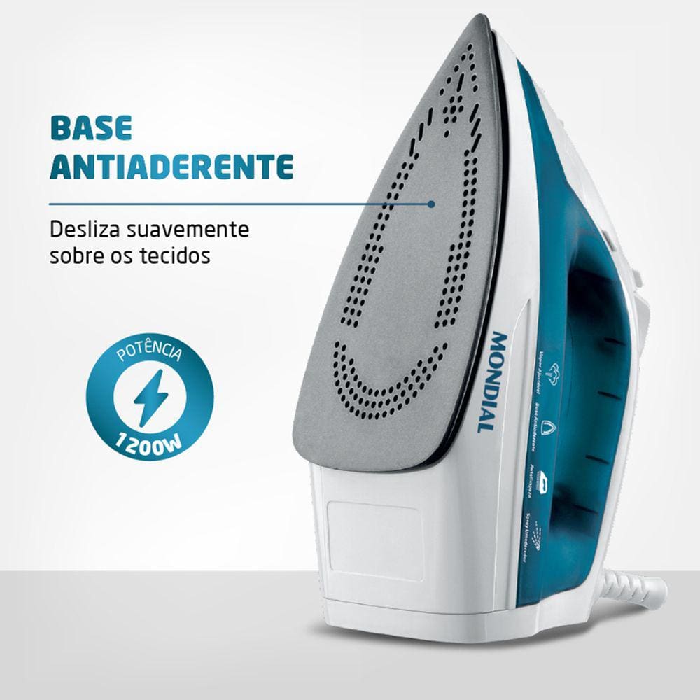 Ferro de Passar Roupas a Vapor Mondial F-32 Potência 1200w 110v