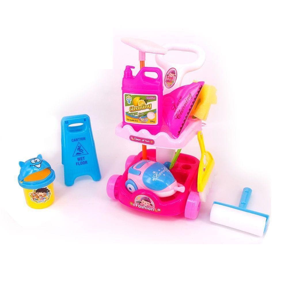 Carrinho De Limpeza Com Acessórios - Wellkids