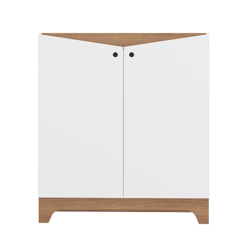 Sapateira Organizadora 12 Pares Movelbras Branco Marrom