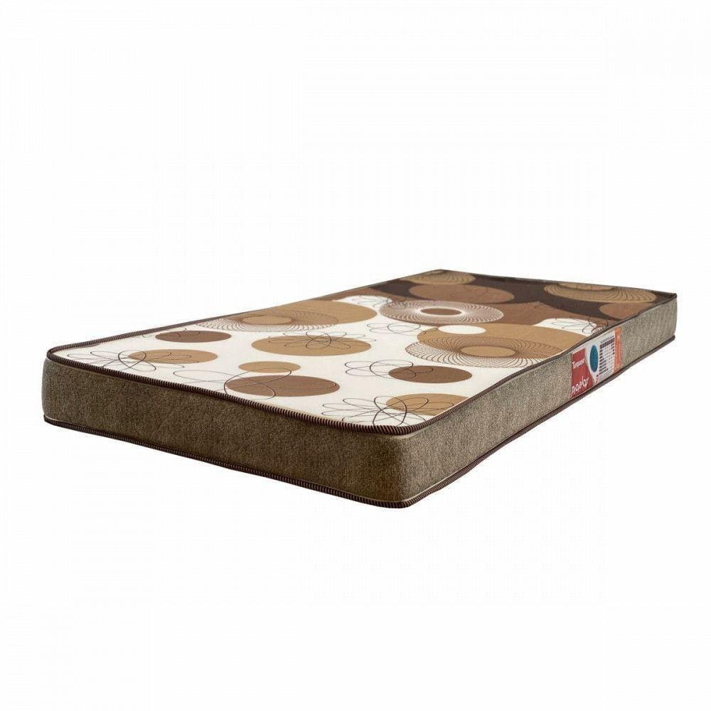 Colchão Solteiro Espuma D33 Turquesa 88cm X 188cm X 12cm Marrom Estampado Prorelax Marrom