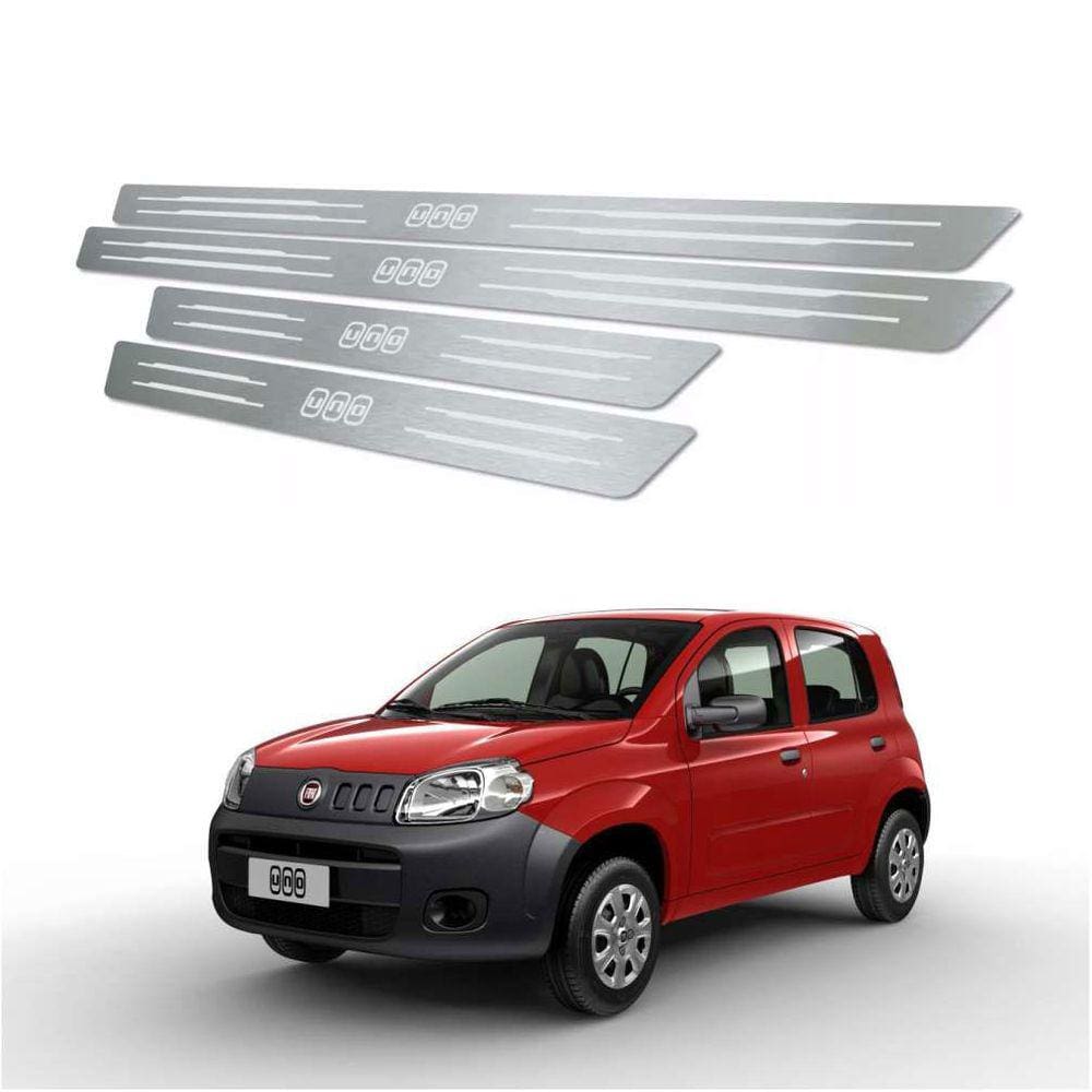 Soleira De Porta Fiat Uno 2010 Até 2019 Aço Inox