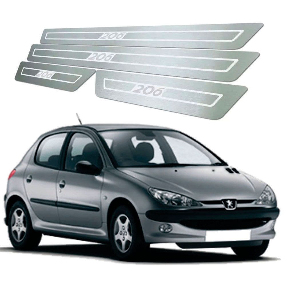 Soleira De Porta Peugeot 206 1998 Até 2010 Aço Inox