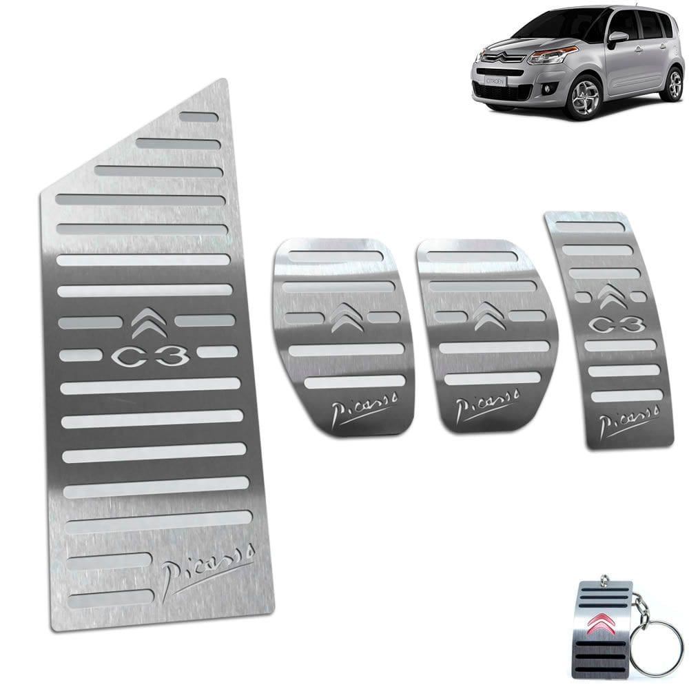 Pedaleira + Descanso Citroen C3 Picasso Manual Aço Inox