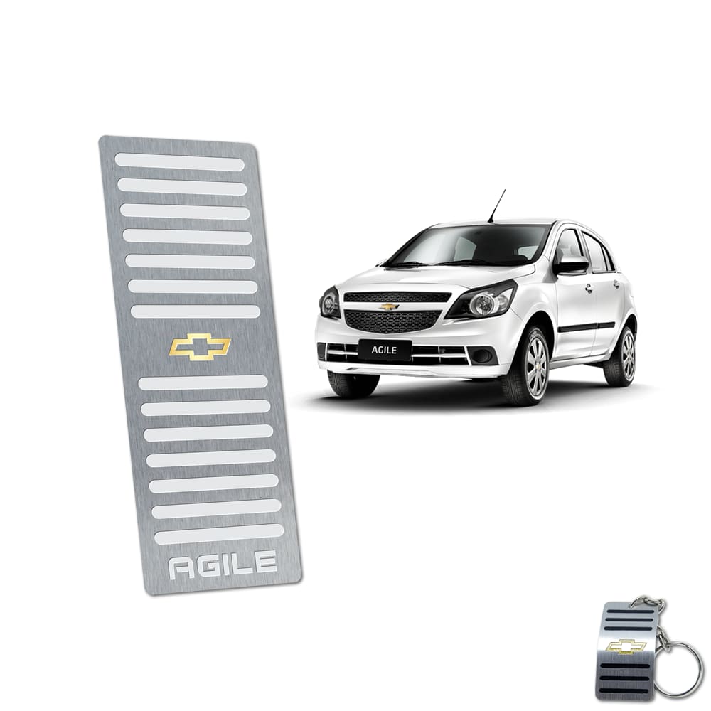 Descanso De Pé Chevrolet Agile Todos Os Modelos Aço Inox