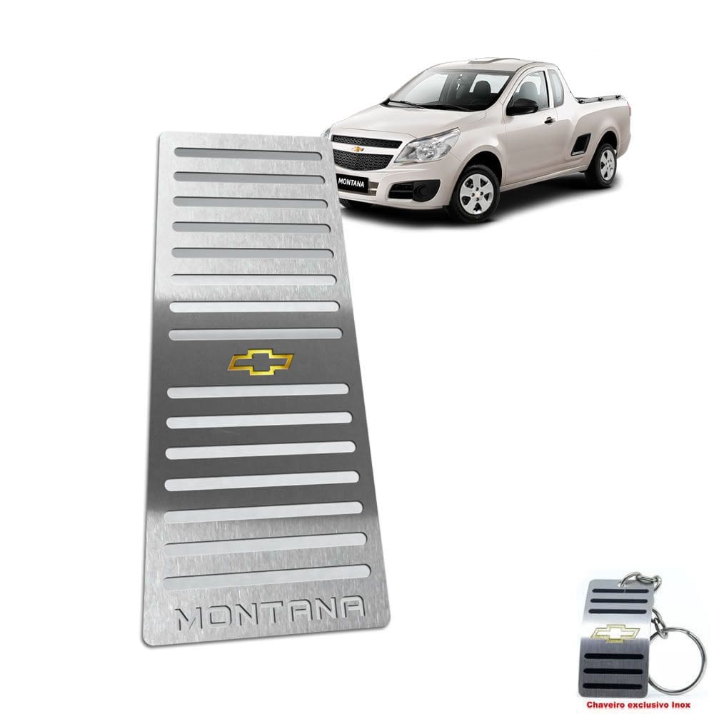 Descanso De Pé Chevrolet Montana 2011 Até 2020 Aço Inox
