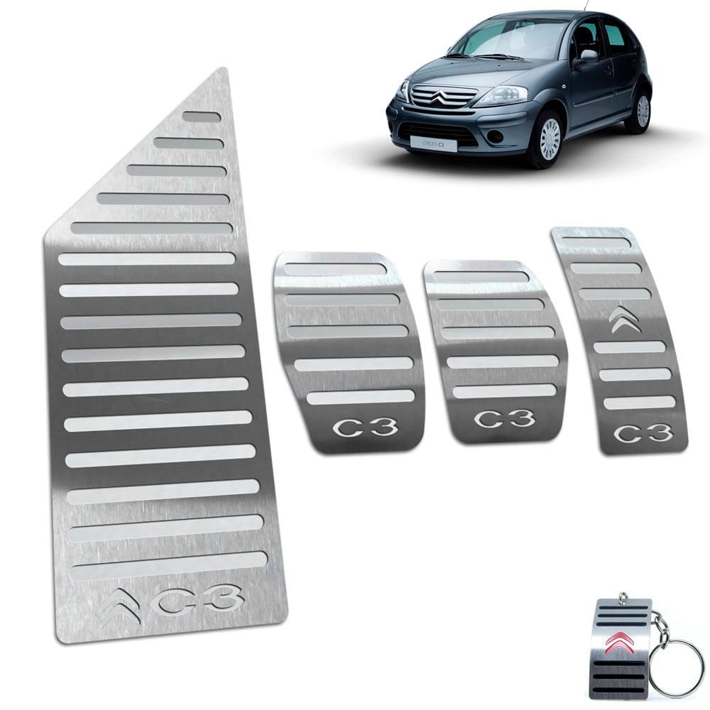 Pedaleira Manual + Descanso Citroen C3 2003 2012 Inox