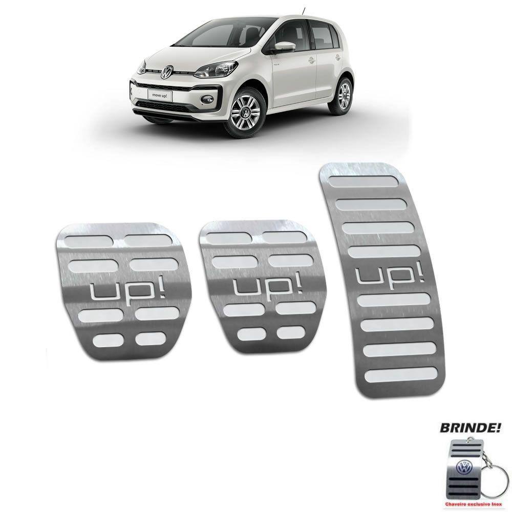 Pedaleira Manual Gravação Em Prata Volkswagen Up 2014 A 2020