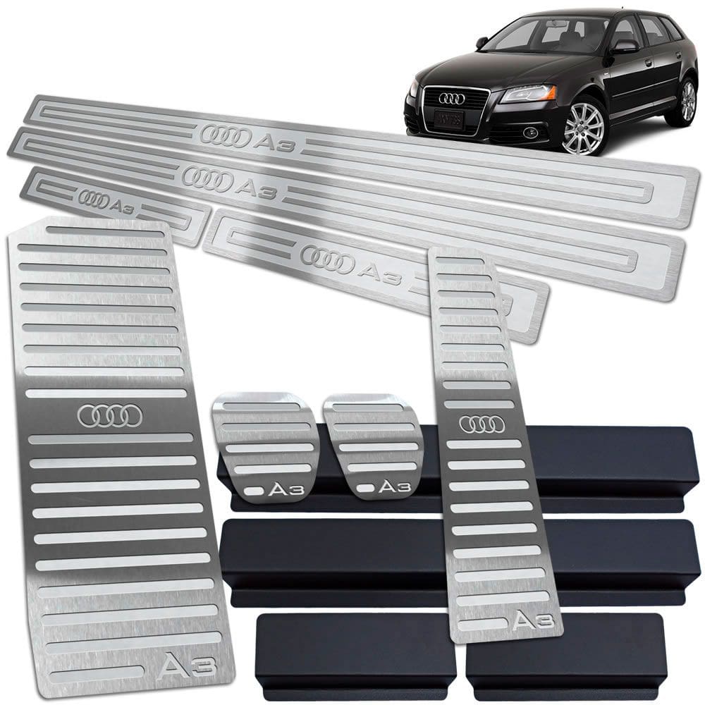 Soleira + Pedaleira + Descanso Audi A3 Manual 2007 2013