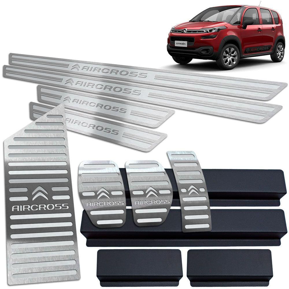 Soleira + Pedaleira Manual + Descanso Citroen Aircross 2017