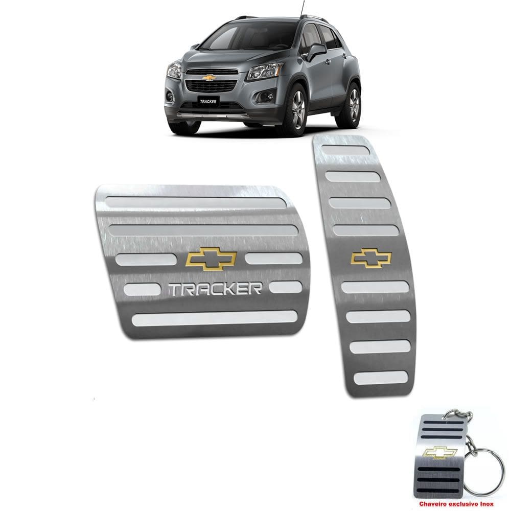 Pedaleira Automático Chevrolet Tracker 2014 A 2019 Aço Inox