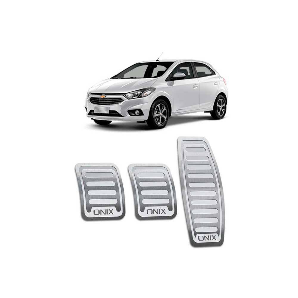 Pedaleira Chevrolet Onix Manual Todos Os Modelos Aço Inox