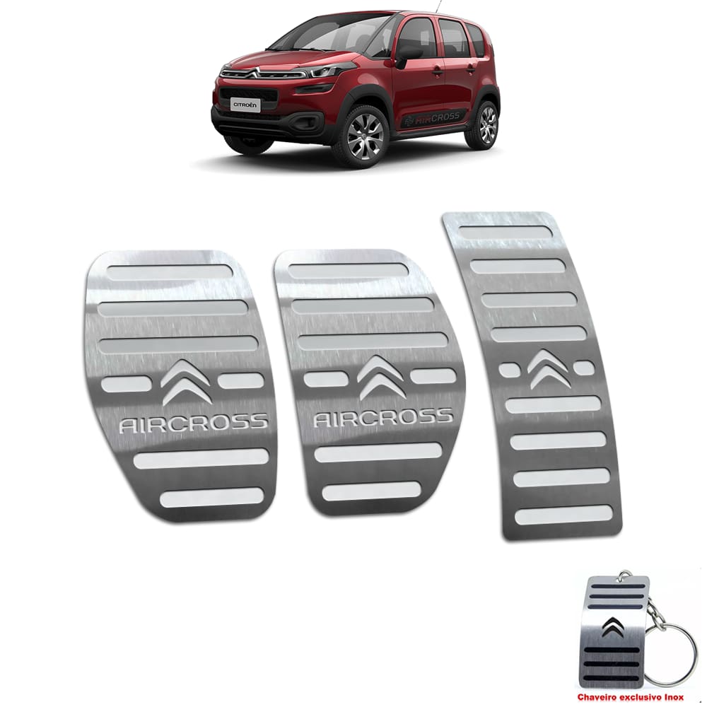 Pedaleira Manual Citroen Aircross 2017 Até 2019 Aço Inox