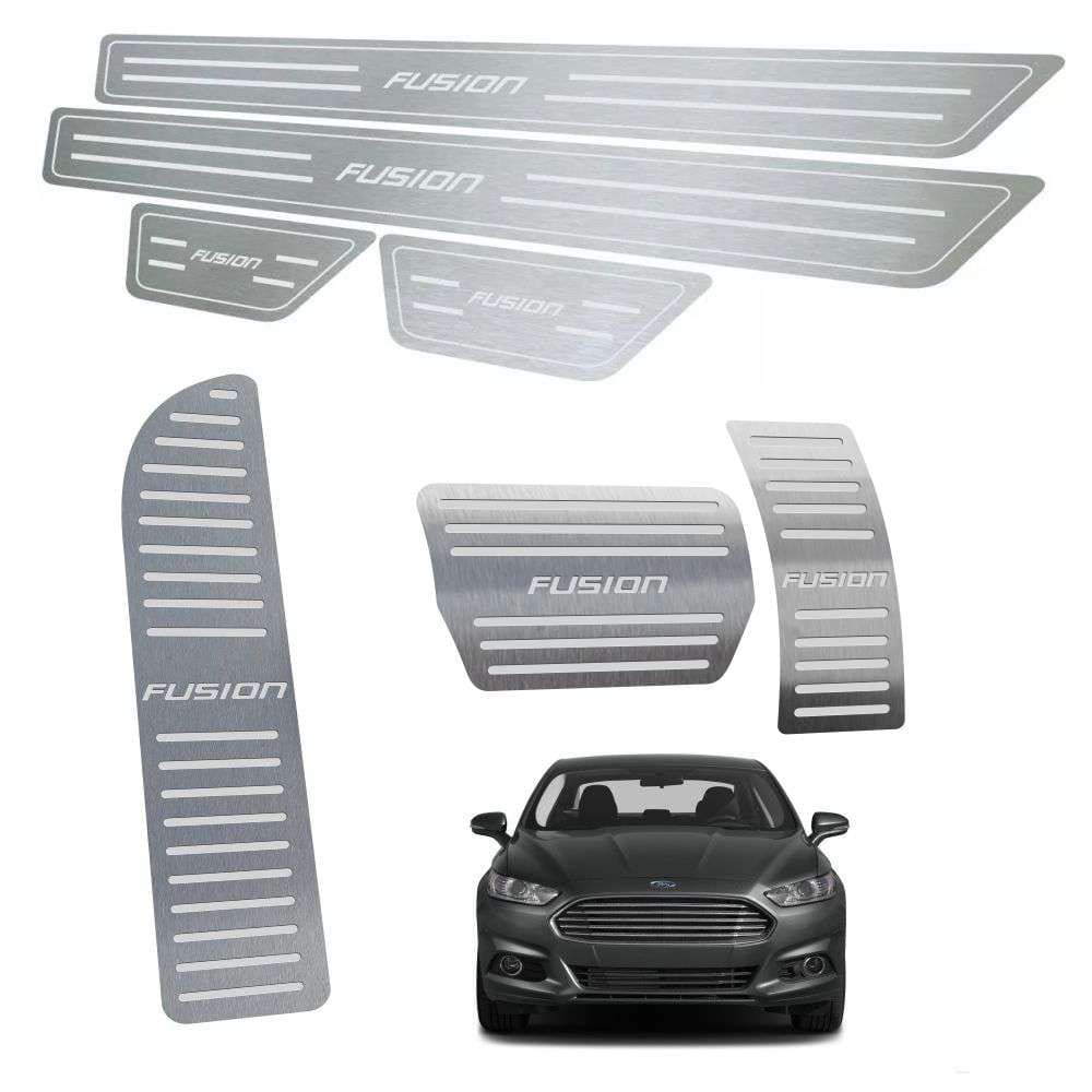 Soleira + Pedaleira + Descanso Ford Fusion Aço Inox