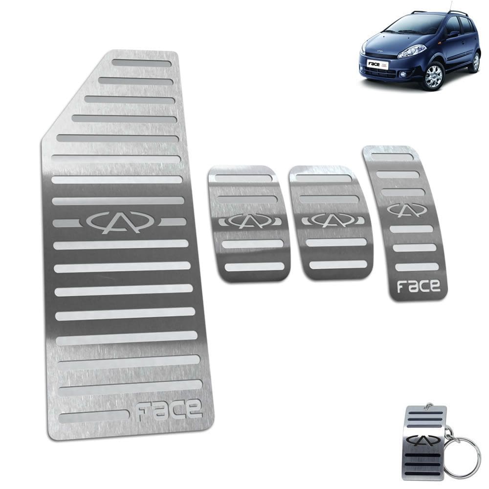 Pedaleira + Descanso Chery Face Manual 2010 Até 2015 Inox