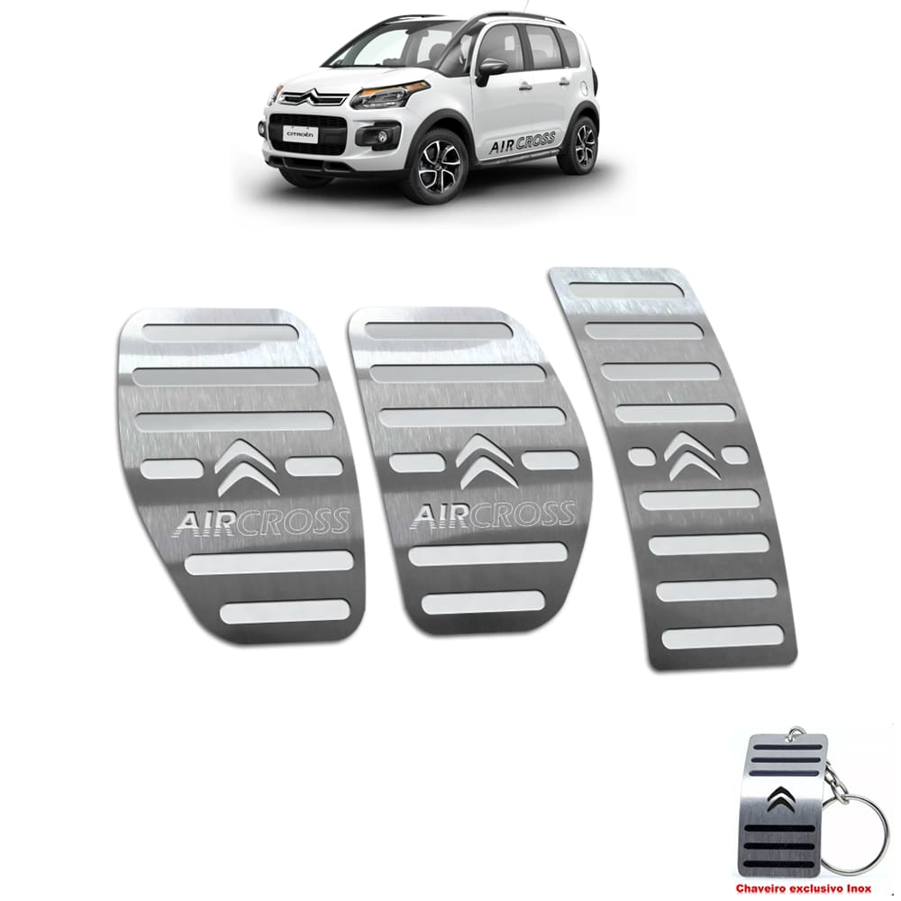 Pedaleira Manual Citroen Aircross 2011 Até 2016 Aço Inox